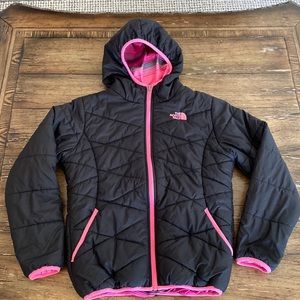 North Face Black Hooded Reversible Jacket